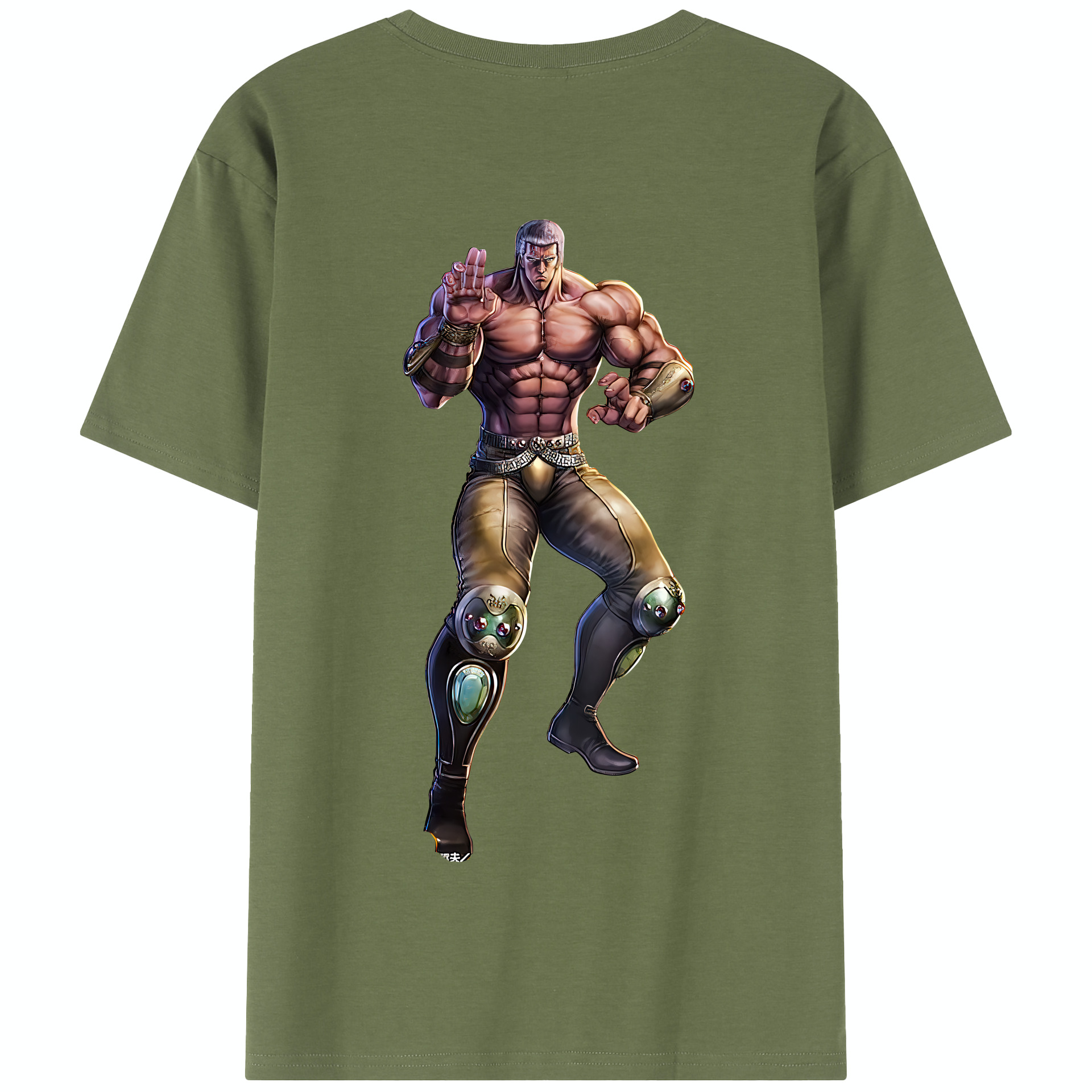 （画像用） 北斗の拳 Fist of the North Star 綿100％半袖Tシャツ（背面プリント）